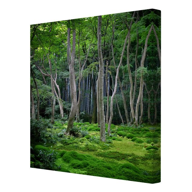 Leinwandbild - Japanischer Wald - Quadrat 1:1