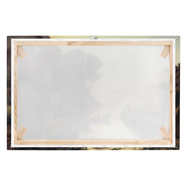 Leinwandbild - Jean-Baptiste Camille Corot - Landschaft bei Riva am Gardasee - Quer 3:2