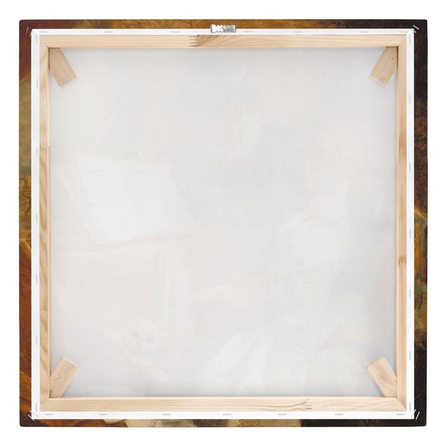 Leinwandbild - Jean Honoré Fragonard - Die Klavierstunde - Quadrat 1:1