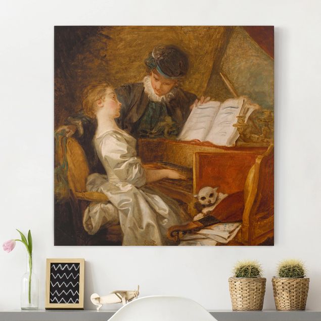schöne Bilder Jean Honoré Fragonard - Die Klavierstunde