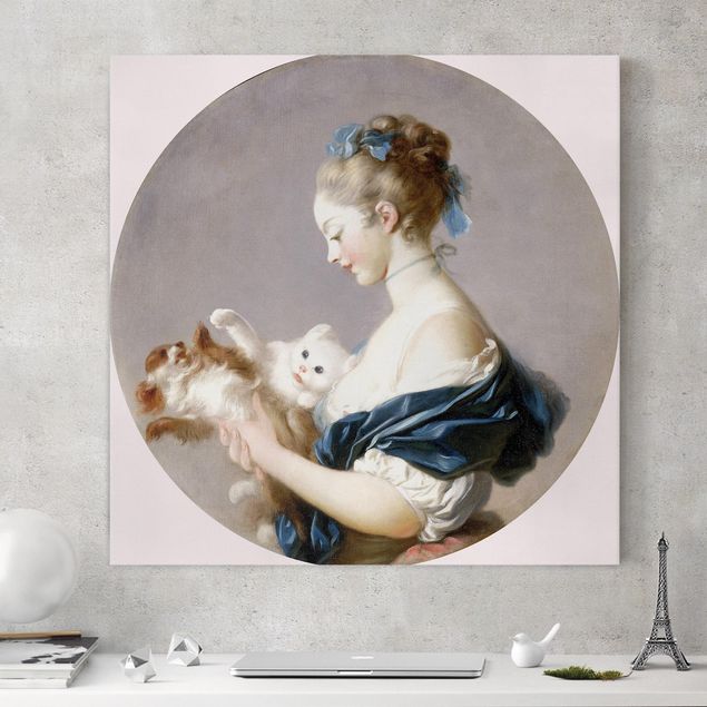 Bilder Jean Honoré Fragonard - Mädchen mit Hund