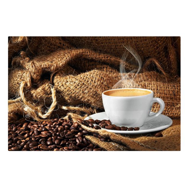 Leinwandbild - Kaffee am Morgen - Quer 3:2