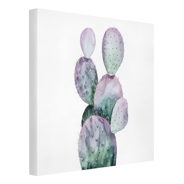 Leinwandbilder kaufen Kaktus in Lila II