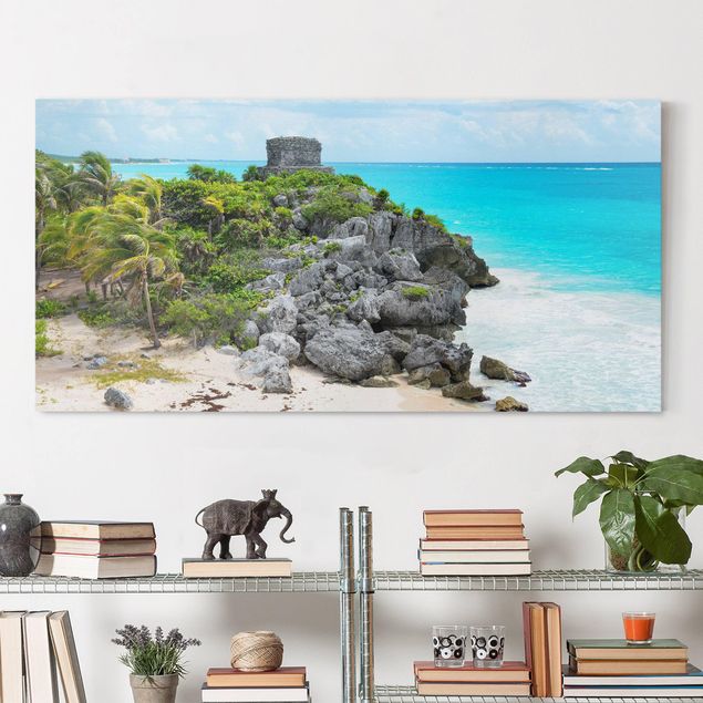 Leinwand Natur Karibikküste Tulum Ruinen