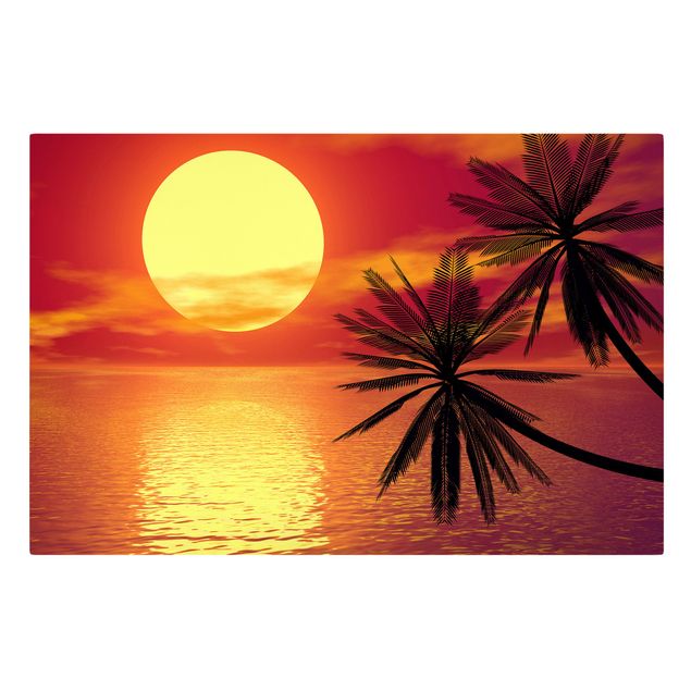 Leinwandbild - Karibischer Sonnenuntergang - Quer 3:2
