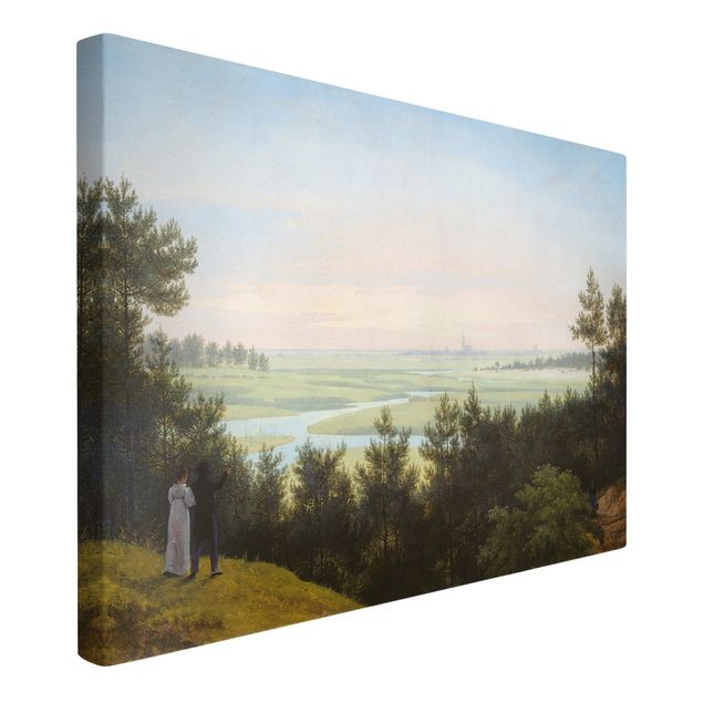 Leinwandbild - Karl Friedrich Schinkel - Landschaft bei Pichelswerder - Quer 3:2-60x40
