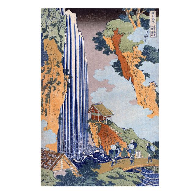 Leinwandbild - Katsushika Hokusai - Ono Wasserfall - Hoch 2:3