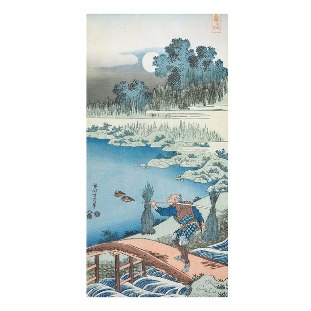 Leinwandbild - Katsushika Hokusai - Reisträger (Tokusagari) - Hoch 1:2