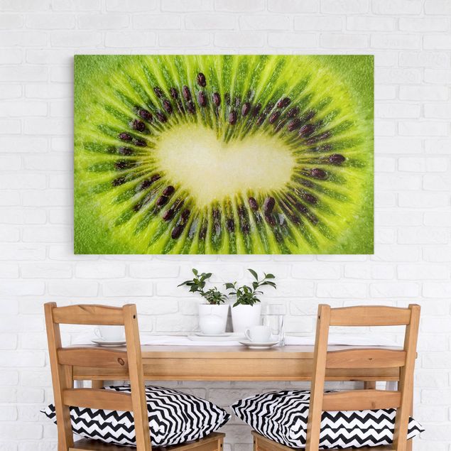 schöne Leinwandbilder Kiwi Heart
