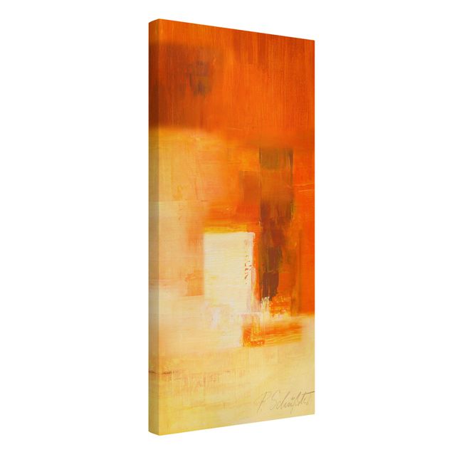 Leinwandbilder kaufen Komposition in Orange und Braun 03