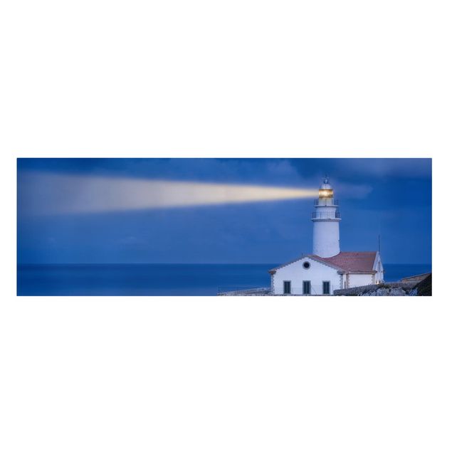 Leinwandbild - Lighthouse At Far De Capdepera - Panorama Quer