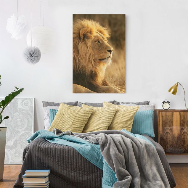 Tierbilder Leinwand Löwenkönig