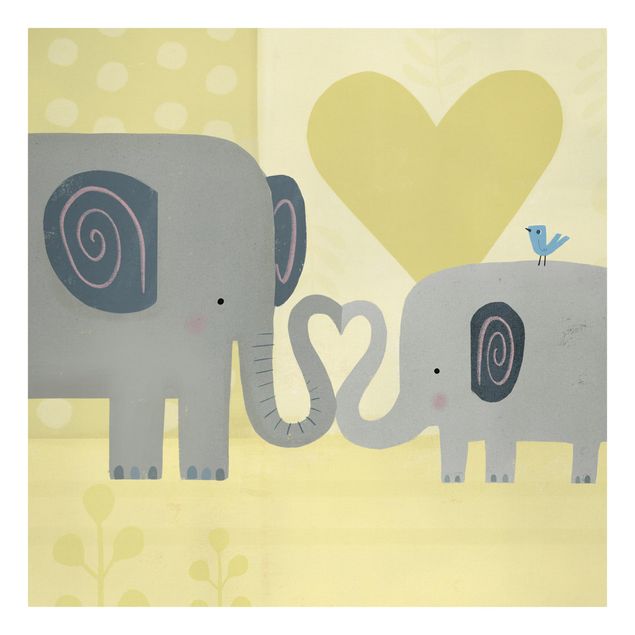 Leinwandbilder kaufen Mama und ich - Elefanten