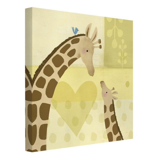Leinwandbilder kaufen Mama und ich - Giraffen
