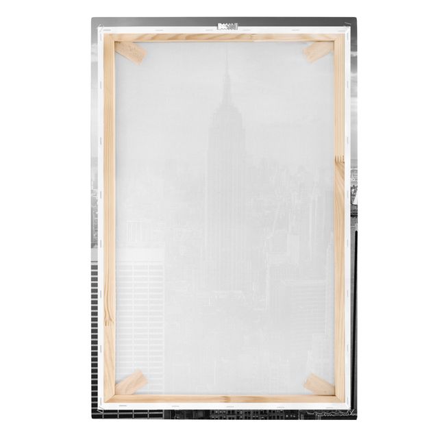 Leinwandbild Schwarz-Weiß - Manhattan Skyline - Hoch 2:3