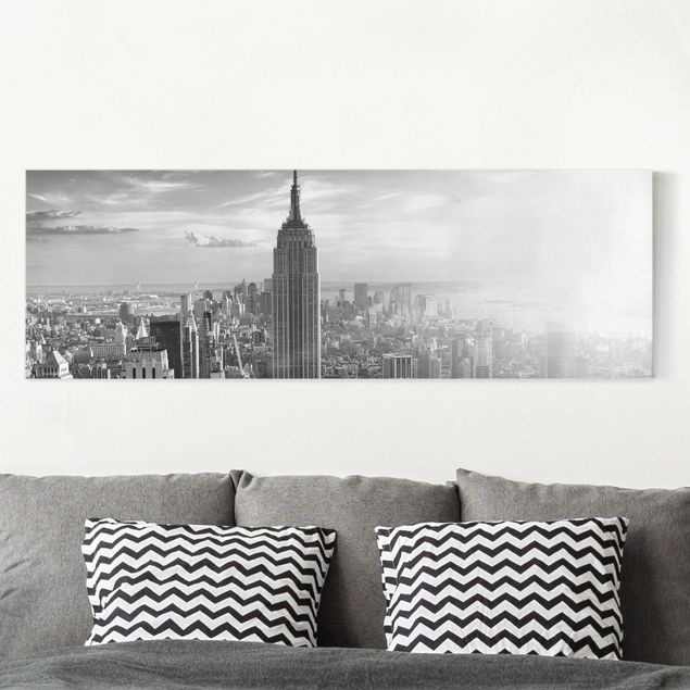 Leinwand schwarz-weiß Manhattan Skyline