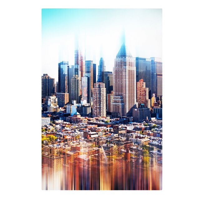 Leinwandbild - Manhattan Skyline Urban Stretch - Hoch 2:3