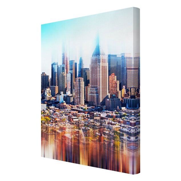 Leinwandbild - Manhattan Skyline Urban Stretch - Hoch 2:3