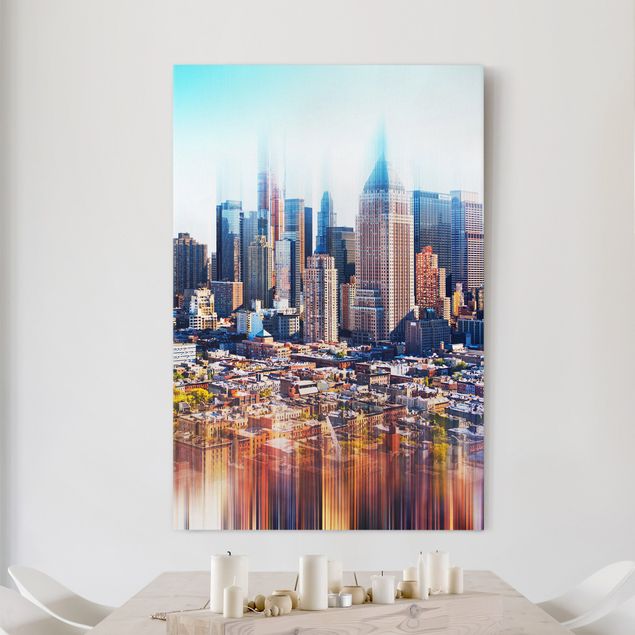 Leinwandbilder New York Manhattan Skyline Urban Stretch