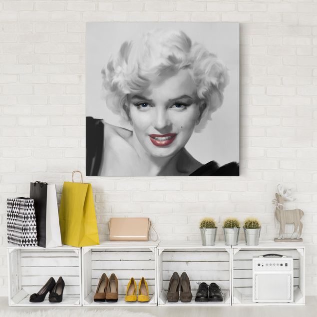 Vintage Leinwandbilder Marilyn auf Sofa