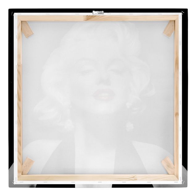 Leinwandbild - Marilyn mit roten Lippen - Quadrat 1:1