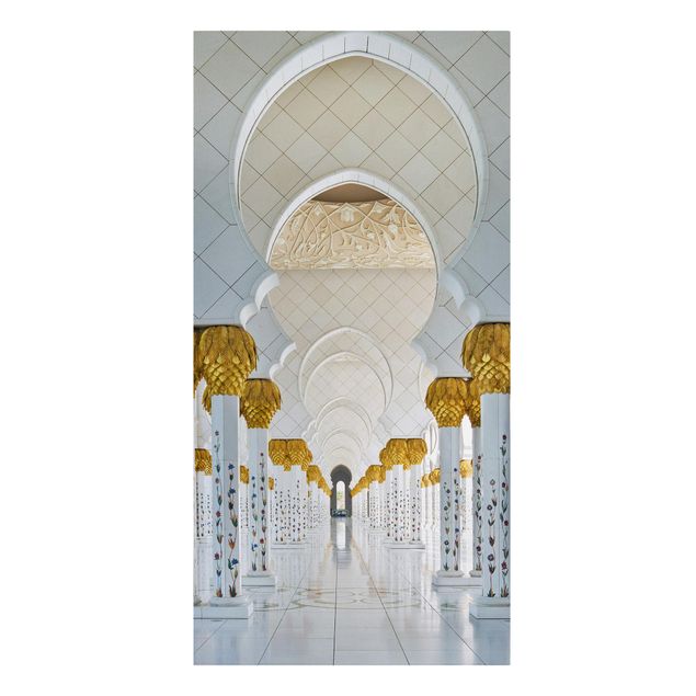 Leinwandbild - Moschee in Abu Dhabi - Hoch 1:2
