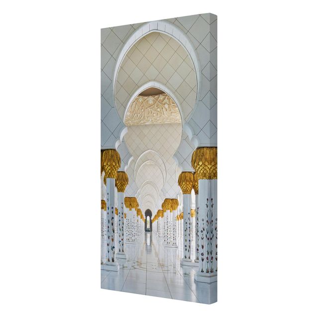 Leinwandbild - Moschee in Abu Dhabi - Hoch 1:2