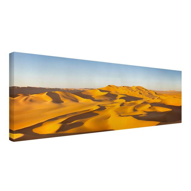 Leinwandbild - Murzuq Desert In Libya - Panorama Quer