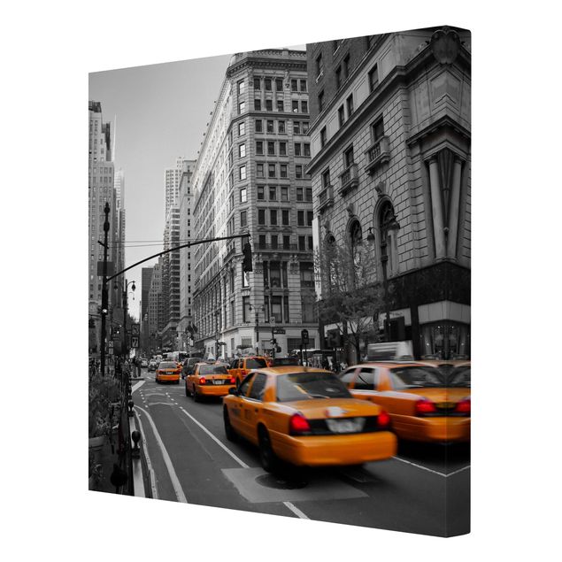 Leinwandbild Schwarz-Weiß - New York, New York! - Quadrat 1:1