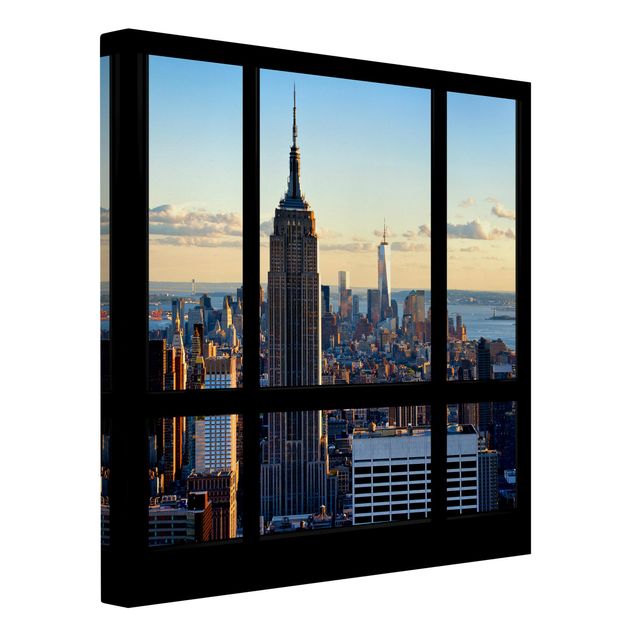 Leinwandbilder New York Fensterblick auf Empire State Building
