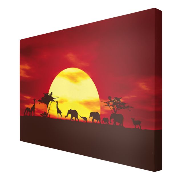 schöne Leinwandbilder Sunset Caravan