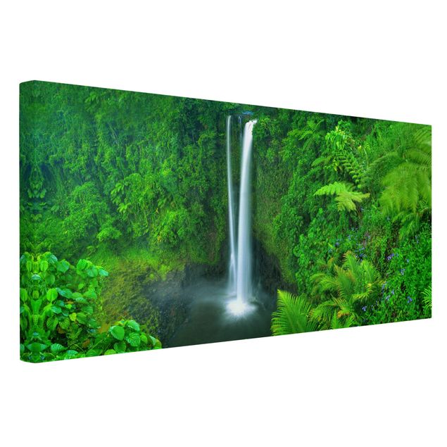 Leinwandbilder kaufen Paradiesischer Wasserfall