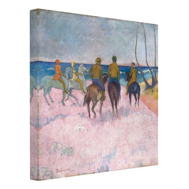 schöne Leinwandbilder Paul Gauguin - Reiter am Strand