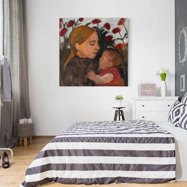 schöne Leinwandbilder Paula Modersohn-Becker - Junge Frau mit Kind
