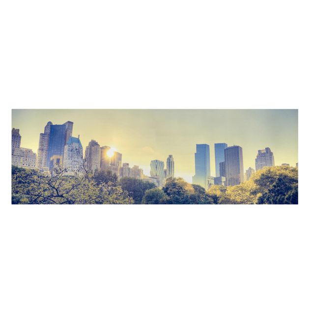 Leinwandbild Peaceful Central Park - New York Panoramabild Quer