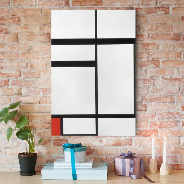 Bilder abstrakt Piet Mondrian - Komposition Rot Schwarz Weiß