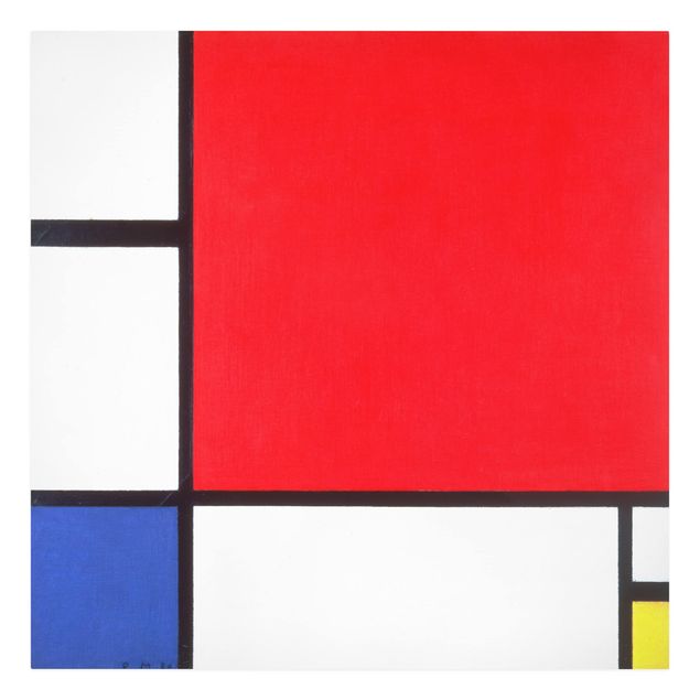 Leinwandbilder kaufen Piet Mondrian - Komposition Rot Blau Gelb