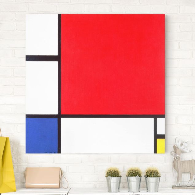 Impressionismus Bilder Piet Mondrian - Komposition Rot Blau Gelb