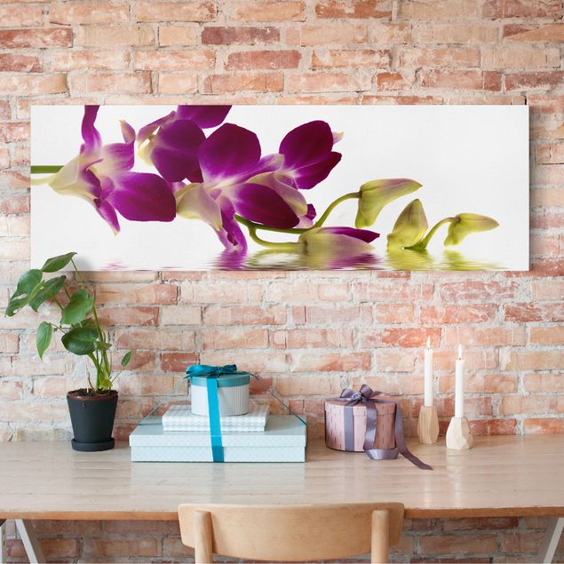 Leinwandbilder Blumen Pink Orchid Waters