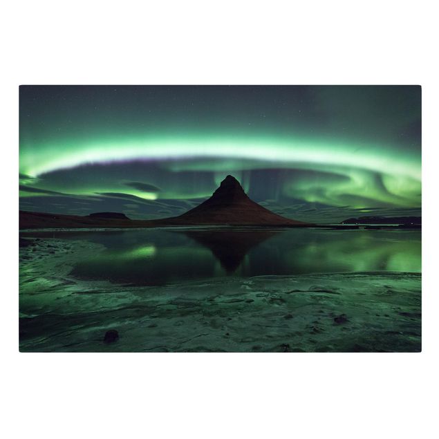 Leinwandbild - Polarlicht in Island - Quer 3:2