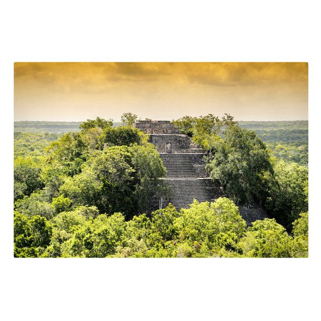 Leinwandbild - Pyramide von Calakmul - Quer 3:2