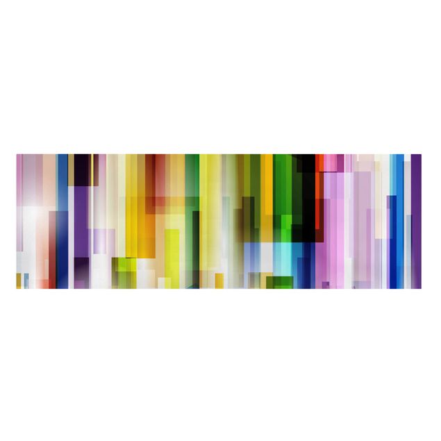Leinwandbild - Rainbow Cubes - Panorama Quer