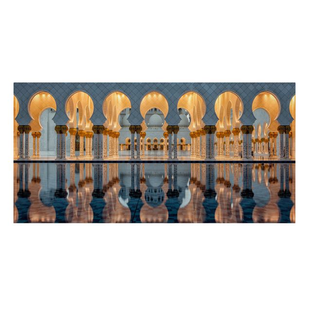 Leinwandbild - Reflexionen in der Moschee - Quer 2:1