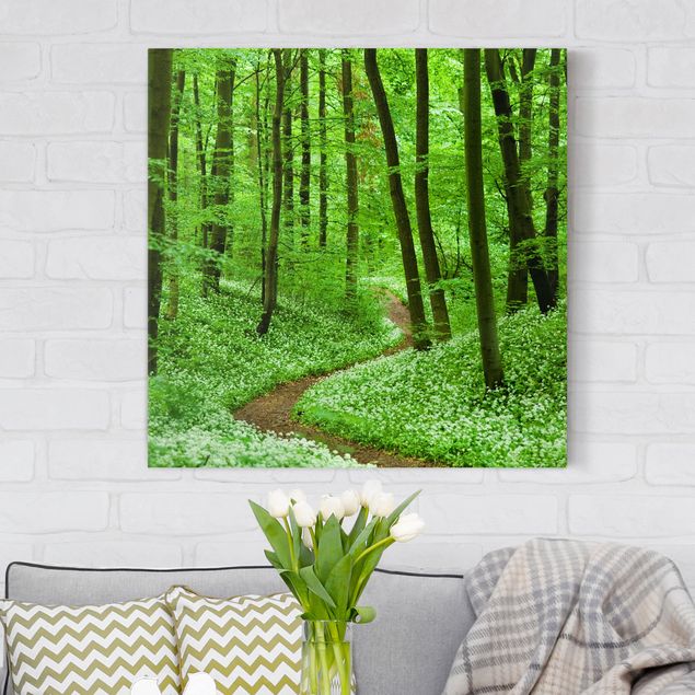 Leinwandbilder Naturmotive Romantischer Waldweg