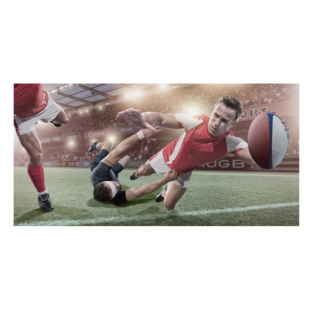 Leinwandbild - Rugby In Motion - Quer 2:1