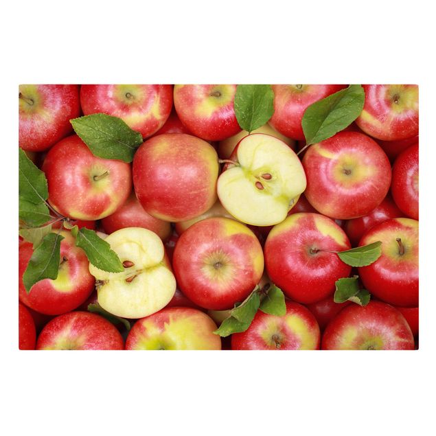 Leinwandbild - Saftige Äpfel - Quer 3:2