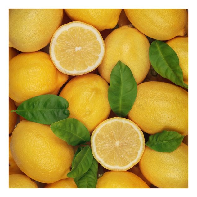 Leinwandbild - Saftige Zitronen - Quadrat 1:1