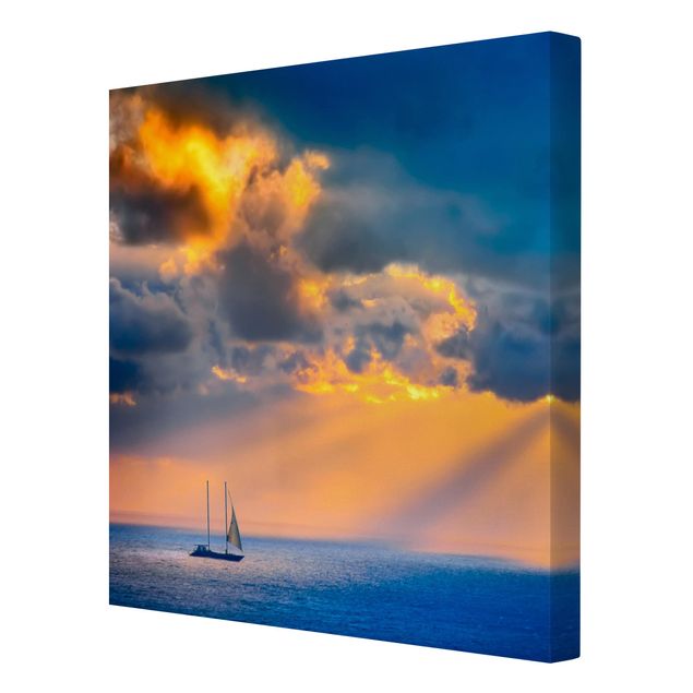Leinwandbild - Sailing the Horizon - Quadrat 1:1