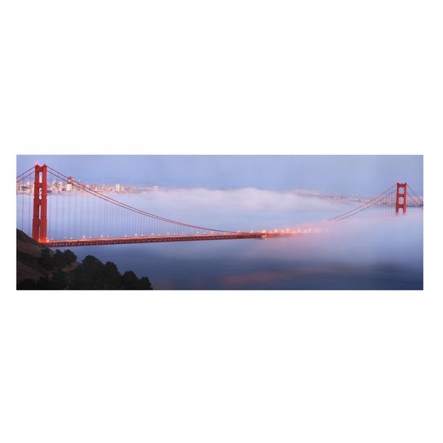 Leinwandbild - San Franciscos Golden Gate Bridge - Panorama Quer
