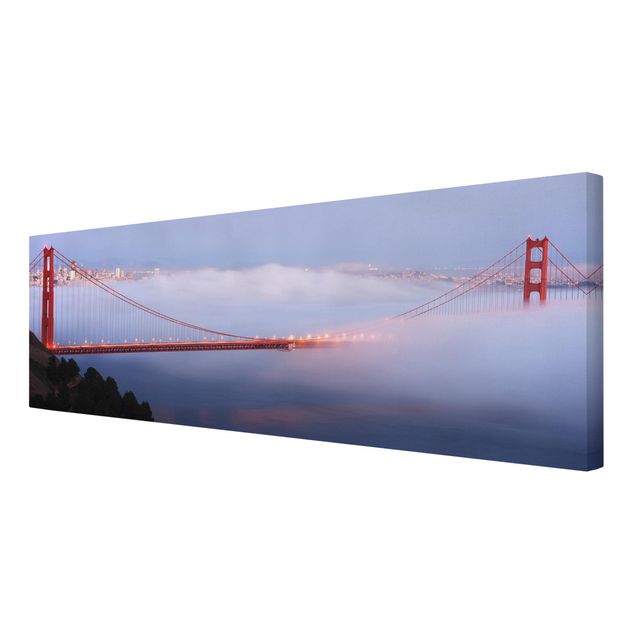 Leinwandbild - San Franciscos Golden Gate Bridge - Panorama Quer